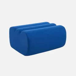 Sofá modular de tela con reposapiés, 3 plazas
