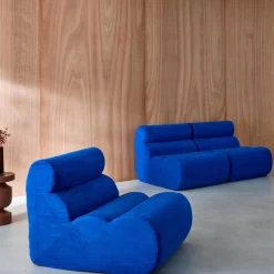 Sofá modular de tela simple, 3 plazas