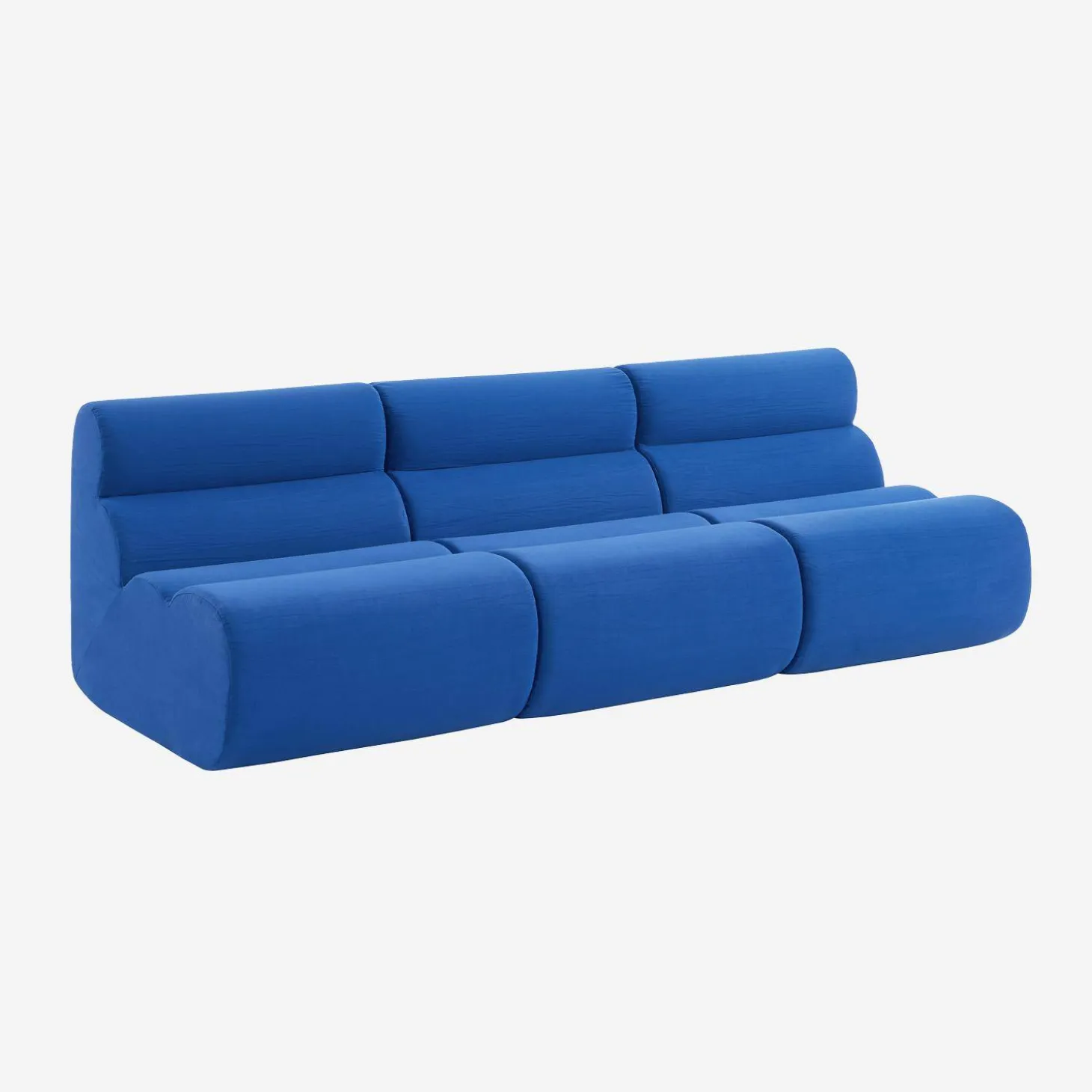 Sofá modular de tela simple, 3 plazas