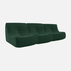 Sofá modular de terciopelo, 3 plazas