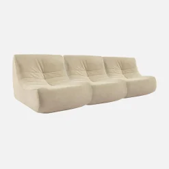 Sofá modular de terciopelo, 3 plazas