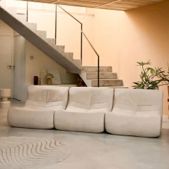 Sofá modular de terciopelo, 3 plazas