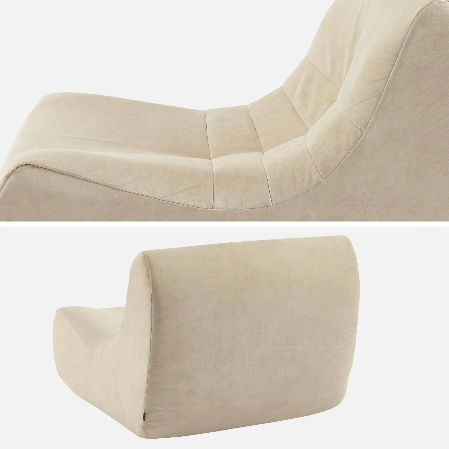 Sofá modular de terciopelo, 3 plazas