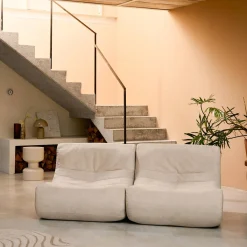 Sofá modular de terciopelo, 2 plazas