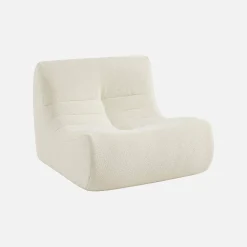 Sofá modular en borreguito texturizado, 2 plazas