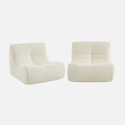 Sofá modular en borreguito texturizado, 2 plazas