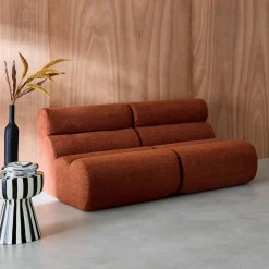 Sofá modular en borreguito texturizado, 2 plazas