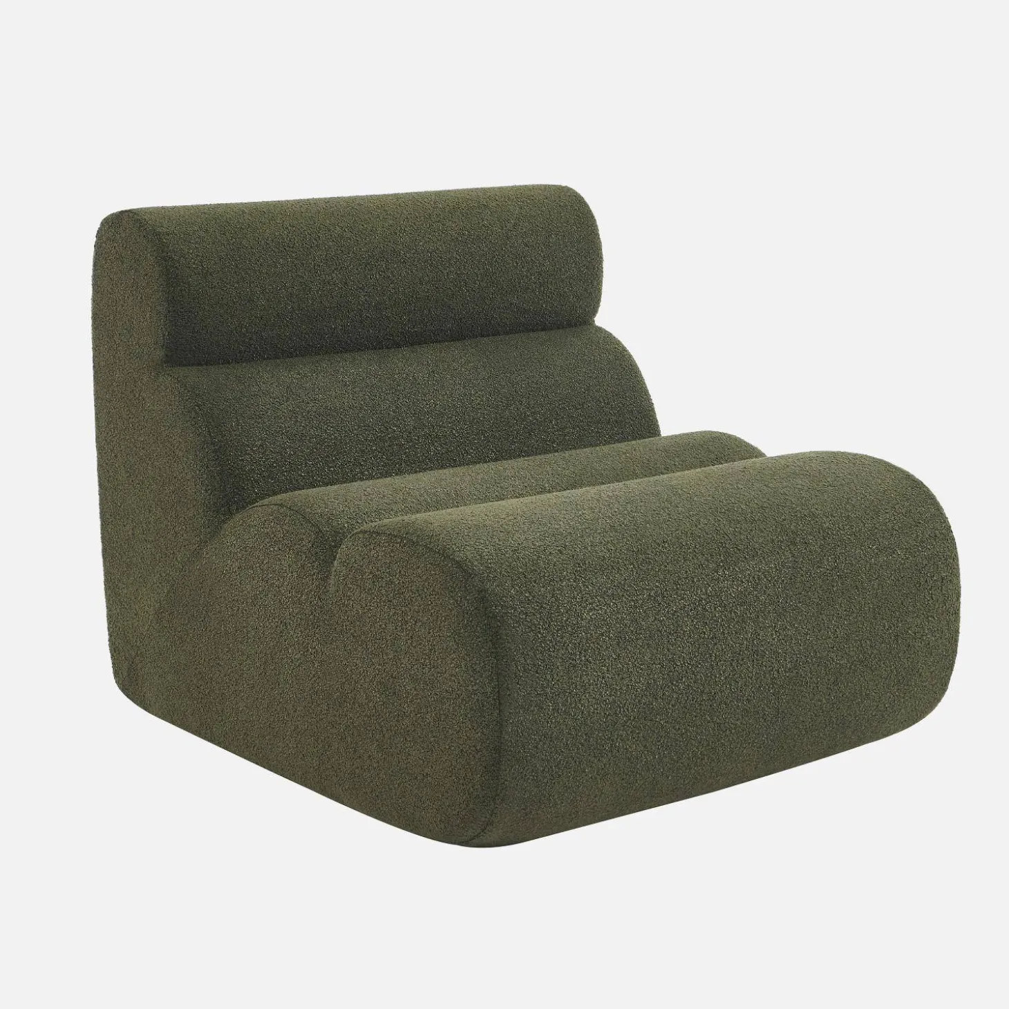 Sofá modular en borreguito texturizado