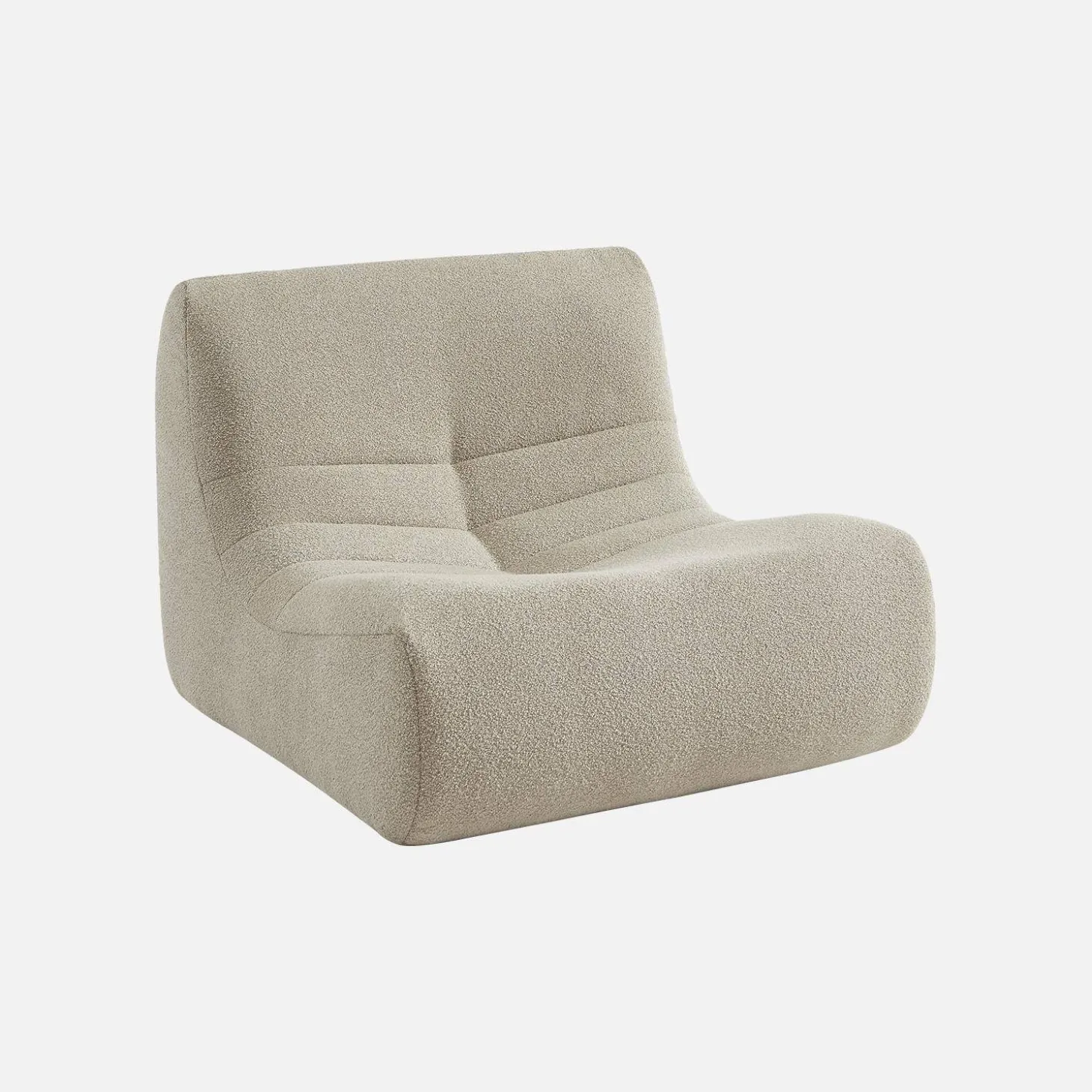 Sofá modular en borreguito texturizado, 2 plazas