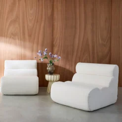 Sofá modular en borreguito texturizado, 2 plazas