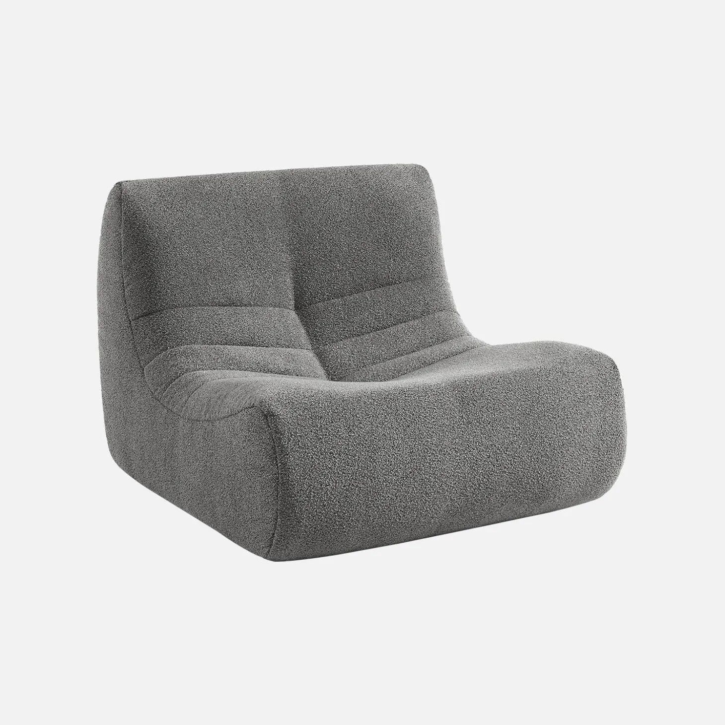 Sofá modular en borreguito texturizado, 3 plazas