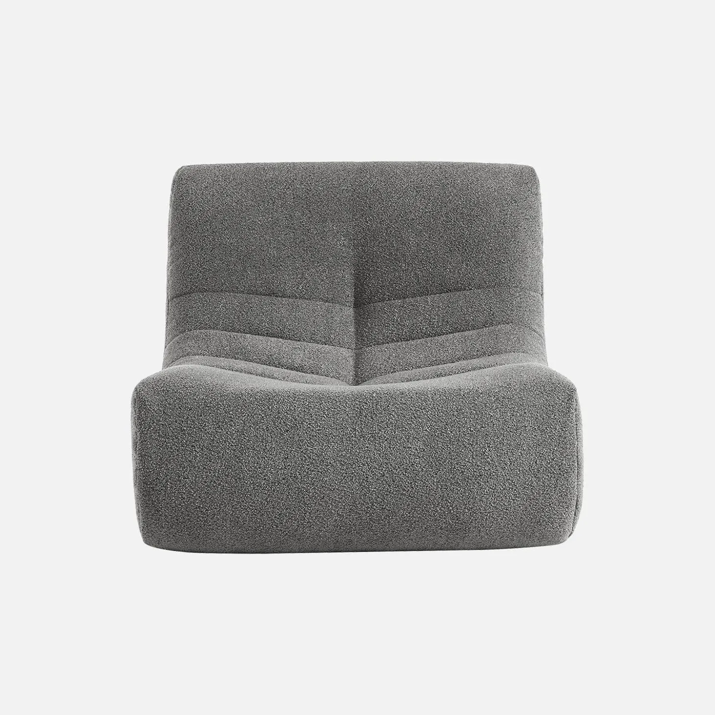 Sofá modular en borreguito texturizado, 3 plazas