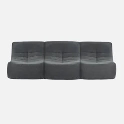 Sofá modular en borreguito texturizado, 3 plazas
