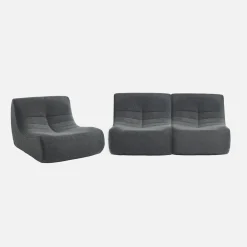 Sofá modular en borreguito texturizado, 3 plazas