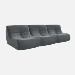 Sofá modular en borreguito texturizado, 3 plazas