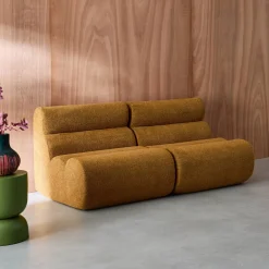 Sofá modular en borreguito texturizado, 2 plazas