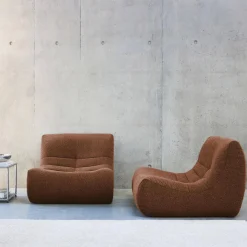 Sofá modular en borreguito texturizado, 2 plazas