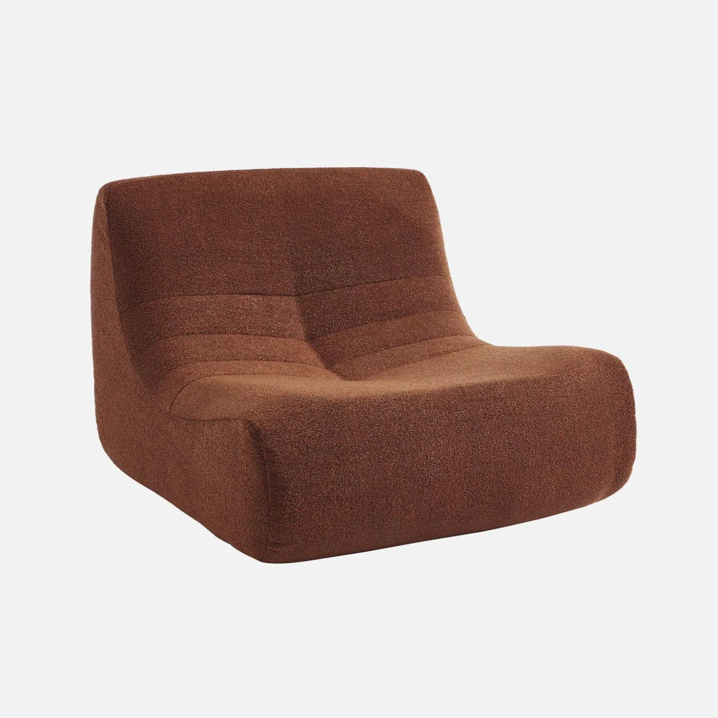 Sofá modular en borreguito texturizado, 2 plazas