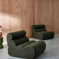 Sofá modular en borreguito texturizado, 2 plazas
