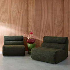 Sofá modular en borreguito texturizado, 2 plazas