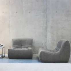 Sofá modular en borreguito texturizado, 2 plazas