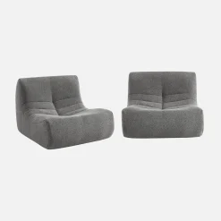 Sofá modular en borreguito texturizado, 2 plazas