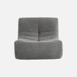 Sofá modular en borreguito texturizado, 2 plazas