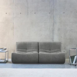 Sofá modular en borreguito texturizado, 2 plazas