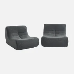 Sofá modular en borreguito texturizado, 2 plazas