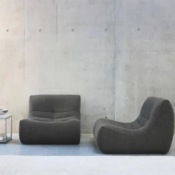 Sofá modular en borreguito texturizado, 2 plazas