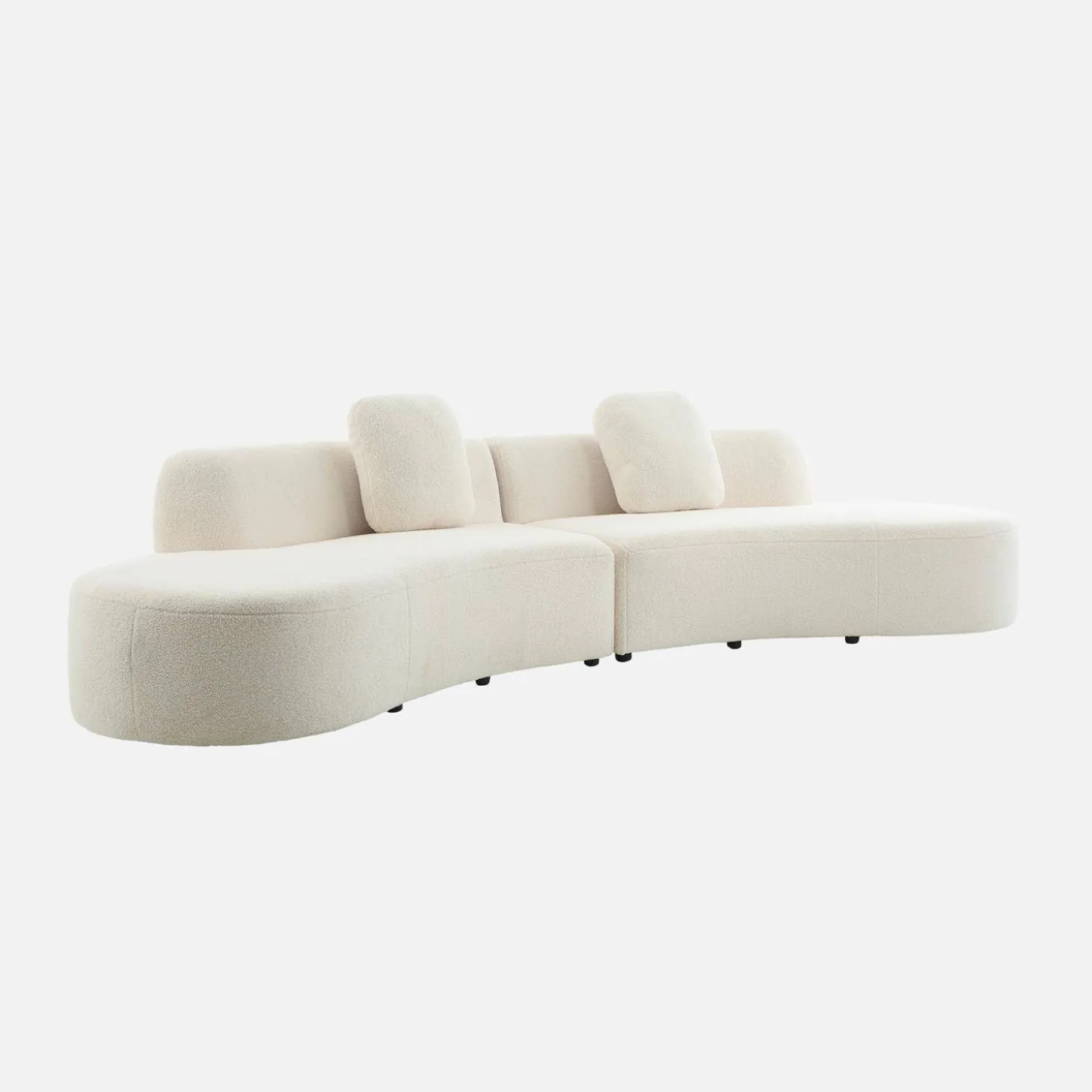 Sofá modular en borreguito de 5 plazas