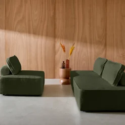 Sofá modular en tejido borreguito, 3 plazas