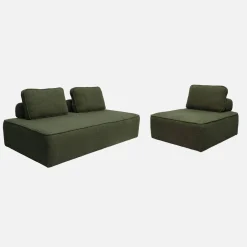 Sofá modular en tejido borreguito, 3 plazas
