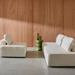 Sofá modular en tejido borreguito, 3 plazas