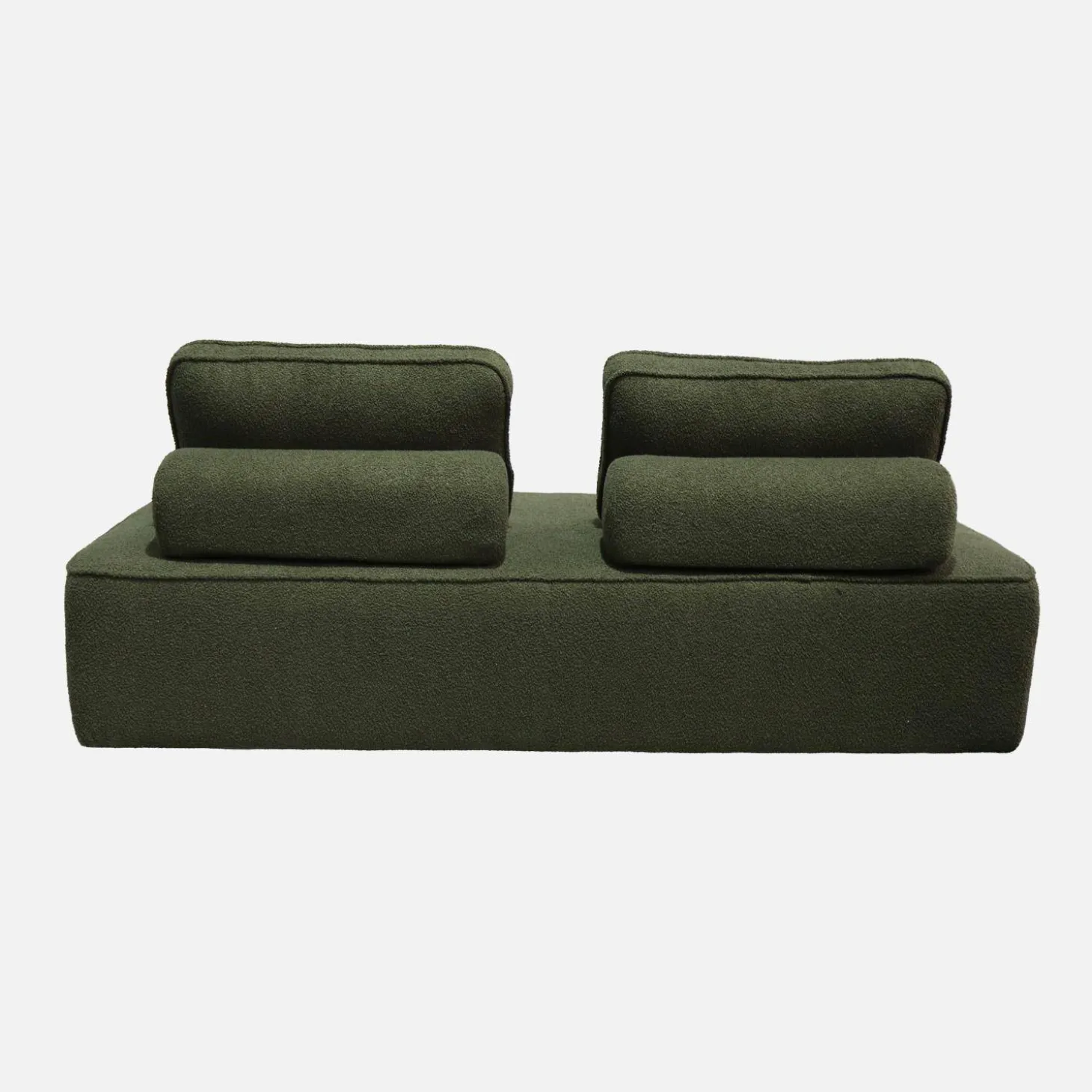 Sofá modular en tejido borreguito, 2 plazas