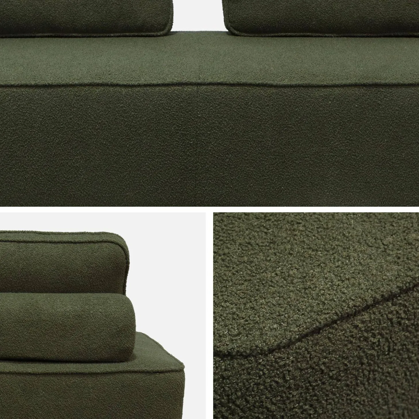 Sofá modular en tejido borreguito, 2 plazas