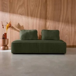 Sofá modular en tejido borreguito, 2 plazas