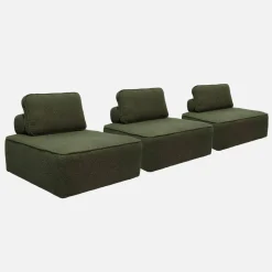Sofá modular en tejido borreguito, 3 plazas