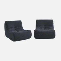 Sofá modular en tejido efecto alpaca, 2 plazas