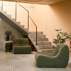 Sofá modular en tejido efecto alpaca, 2 plazas