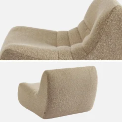 Sofá modular en tejido efecto alpaca, 2 plazas