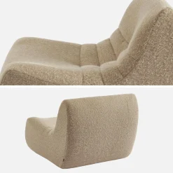 Sofá modular en tejido efecto alpaca, 3 plazas