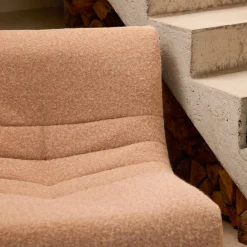 Sofá modular en tejido efecto alpaca, 3 plazas