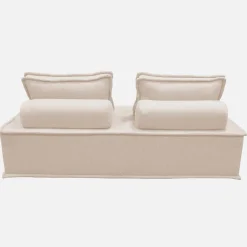 Sofá modular en tela lisa, 2 plazas