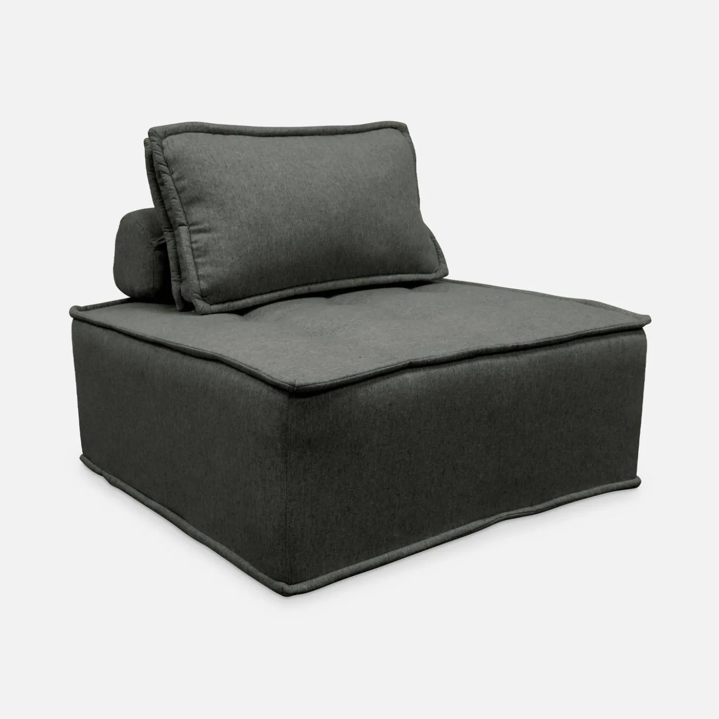 Sofá modular en tela lisa, 3 plazas