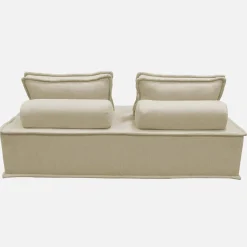 Sofá modular en tela lisa, 2 plazas