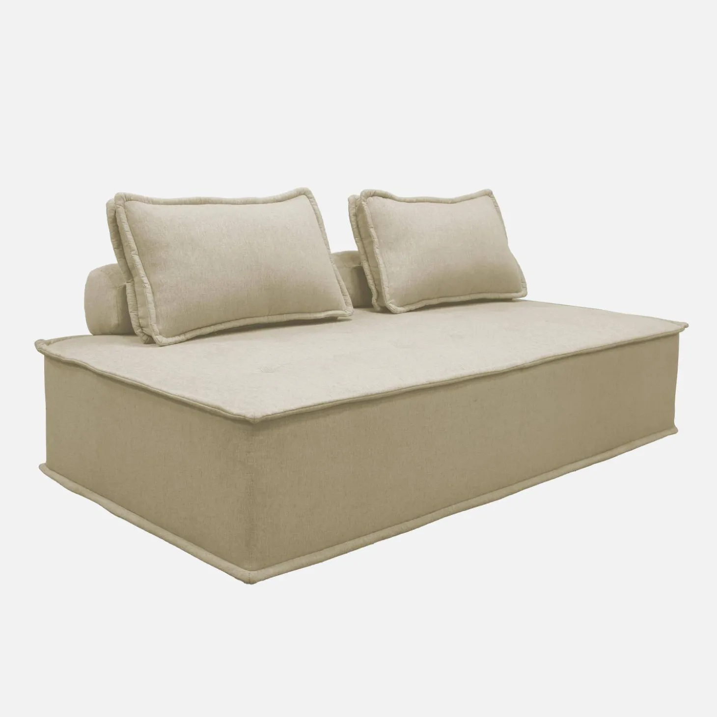 Sofá modular en tela lisa, 2 plazas
