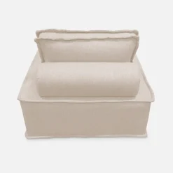 Sofá modular en tela lisa, 2 plazas