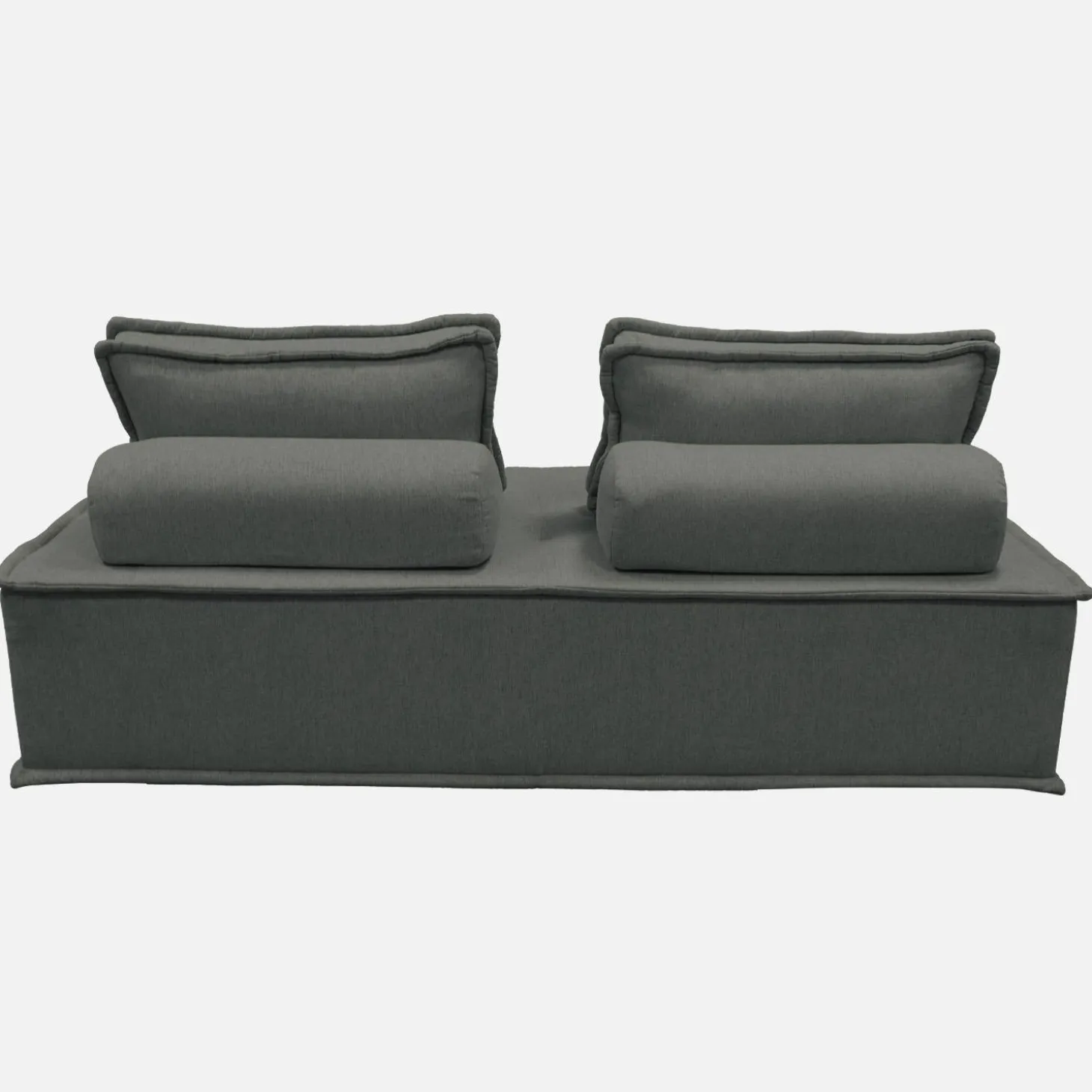 Sofá modular en tela lisa, 2 plazas