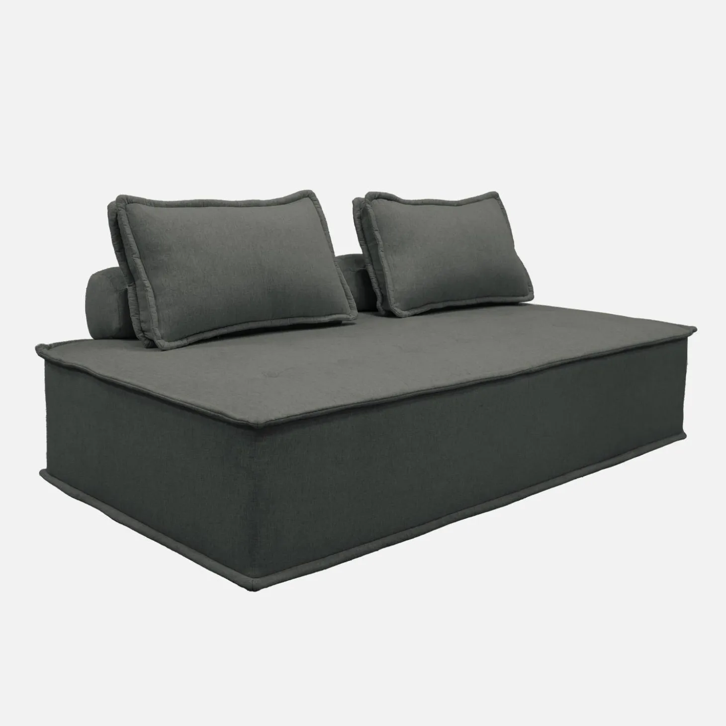 Sofá modular en tela lisa, 2 plazas